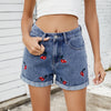 Cherry Denim Shorts