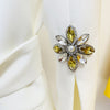 Starry Snowflakes Beaded Diamond Belted Blazer