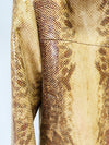 Snakeskin Leather Jacket & Flared Pants