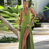 Ruffled Slim Solid Two Piece Sets
