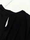Solid Cutout Cinched A line Dress