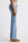 Lace Washed Natural Denim Jeans