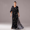 Sequined Gold & Black Cocktail Evening Dress