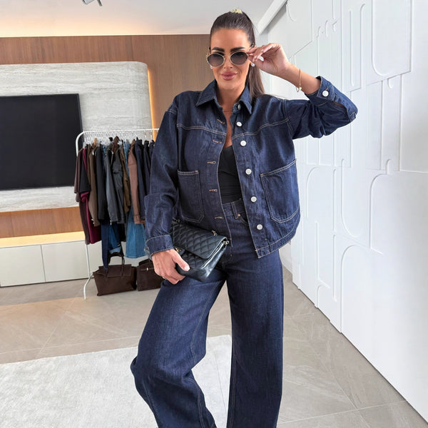 Casual Loose Washed Out Blue Denim Jacket