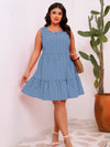 Sleeveless Polka Dot Loose Ruffled Dress