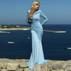 Slim Fit Backless Maxi Dress