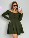 Trendy Winter Off Shoulder Short Dress
