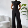 Ruffle Wide Leg Sleeveless Jumpsuit