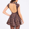 Leopard Backless Sweet Spicy A Line Dress