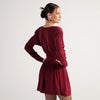 Cocoa Yacht Club Solid Color Retro Pleated Dress