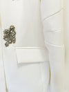 Beaded Diamond Blazer & Wide Leg Pants