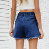 Washed Denim Shorts