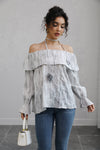 Off Shoulder Ruffled Loose Top
