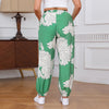 Green & Cream Flower Pants
