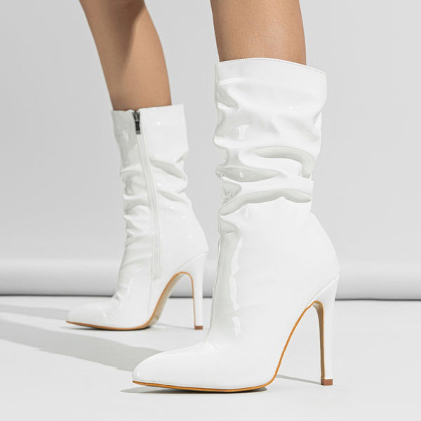 Supply Pointed Stiletto Heel Pile Boots