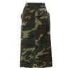 Camouflage Three Dimensional Zipper Pocket Mid Length Skirt