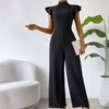 Ruffle Wide Leg Sleeveless Jumpsuit