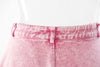 Pink Washed Denim Long Skirt