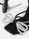 Rhinestone Bow Stiletto Heel Sandals