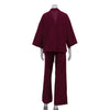 Casual Maroon Loose Top & Pants