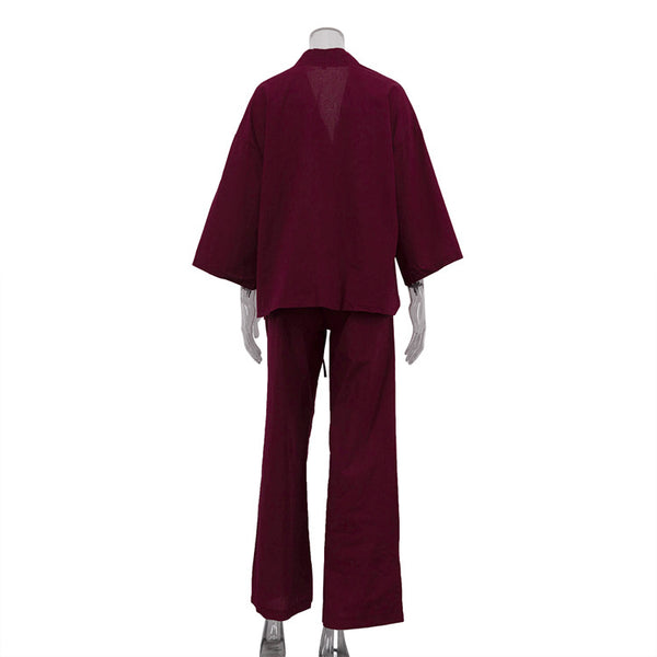 Casual Maroon Loose Top & Pants