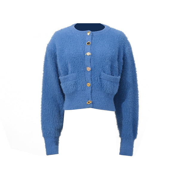 Casual Sweater Solid Color Design Long Sleeve Top