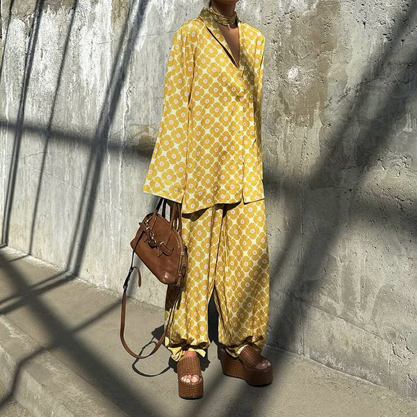 Mustard Yellow Cardigan Top & Pants