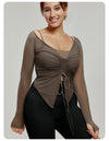 Pleated Tied Yoga Top