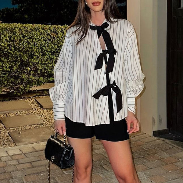 Striped Cardigan Top