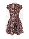 Leopard Backless Sweet Spicy A Line Dress