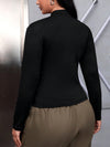 Trendy Faux Two Piece Top