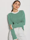 Contrast Color Knit Striped Sweater