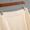 Side Slit Tortoise Button Sweater & Skirt