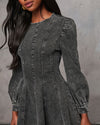 Cocoa Yacht Club Casual Patchwork Denim Dress