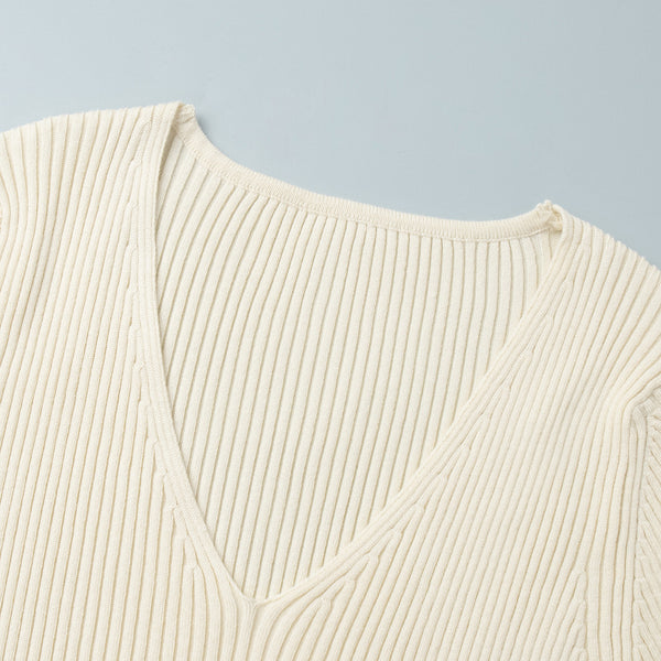 Solid Color Knitwear Dress