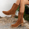 Retro Mid Calf Western Cowboy Boot