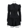 Bow Tie Long Sleeve Top & Skirt