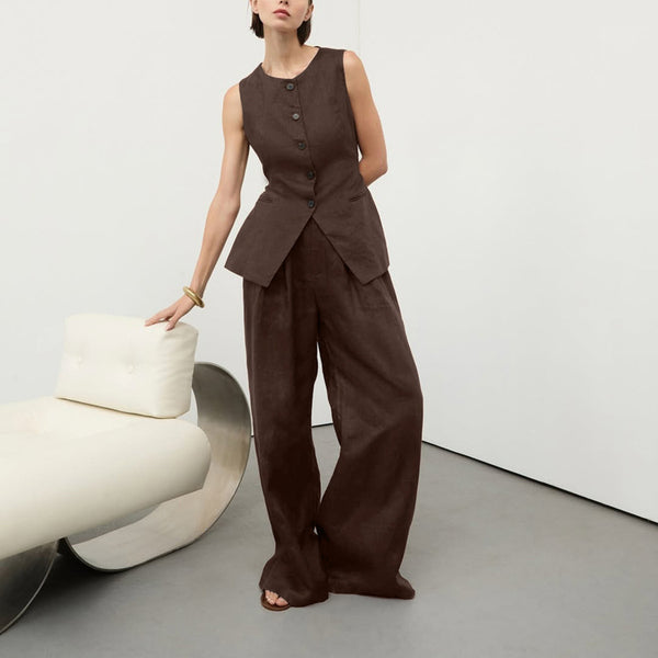 Cotton Linen Vest & Pants
