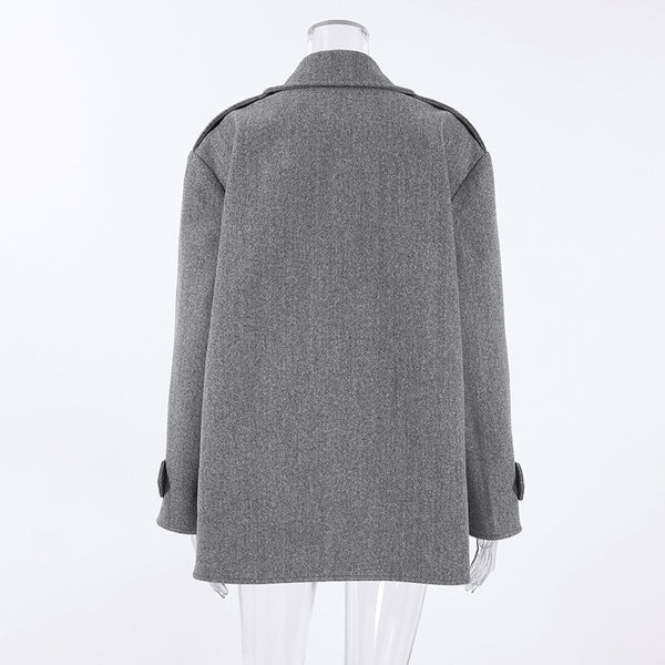 Casual Laid Back All Match Mid Length Wool Blazer