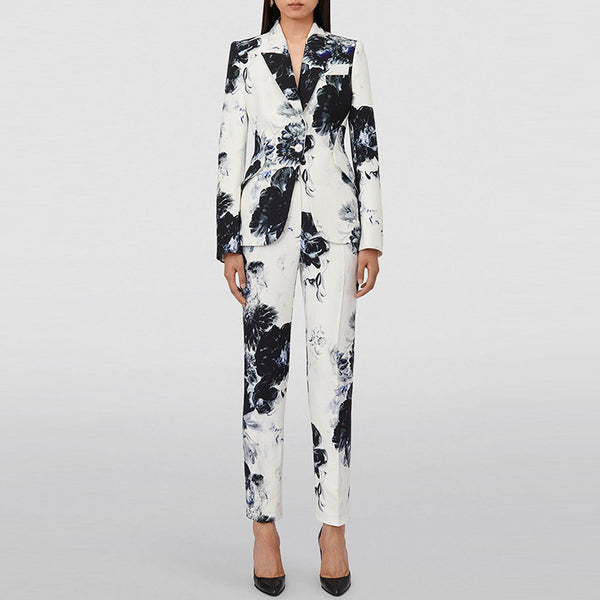 Star Graceful One Button Skinny Pants & Blazer
