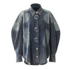 Washed Denim Loose Cocoon Shoulder Shirt