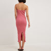 Striped Strapless Maxi Dress