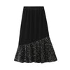 Velvet Fishtail Sequined Skirt