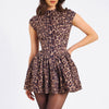 Leopard Backless Sweet Spicy A Line Dress