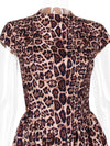 Leopard Backless Sweet Spicy A Line Dress