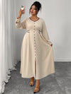 Slim Fit Lace Up Dress