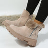 Vintage Fleece-Lined Thermal Cotton Shoes