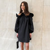 Solid Comfortable Off Shoulder Long Sleeve Casual Nightdress