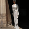 White Satin Solid Color Short Coat