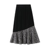Velvet Fishtail Sequined Skirt